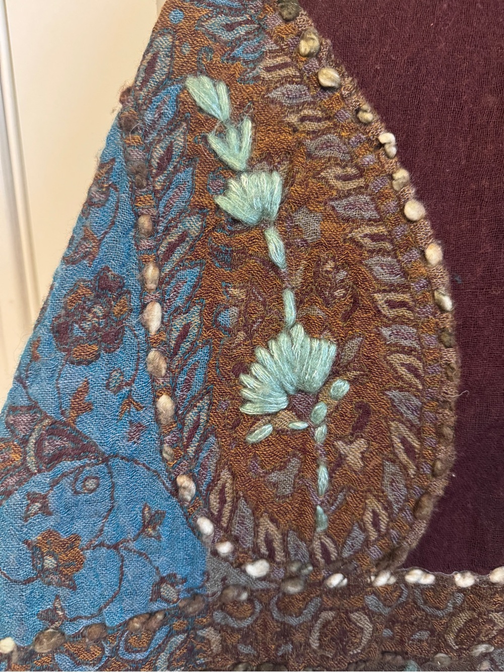 Anu By Natural Women's Colorful 100% Wool Vest Asymmetrical Art to Wear - Picture 6 of 11